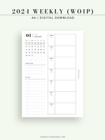 W108_GX_WO1P_2024 | 2024 Weekly Planner, Blank