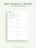 W108_GX_WO1P_2024 | 2024 Weekly Planner, Blank