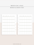 M123_B | Monthly Planner, MO1P, Blank