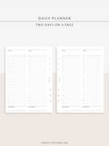 D122 | Daily Planner, Two Days on a Page