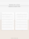 M123_G | Monthly Planner, MO1P, Grid