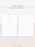 W108_G_WO2P | Weekly Planner, WO2P, Grid