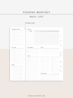 M124 | Folding Monthly Planner