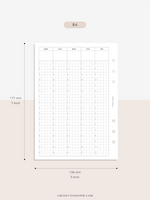 W124 | Undated Weekly Schedule, WO2P