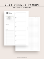 W108_GX_WO2P_2024 | 2024 Weekly Planner, Blank