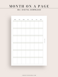 M123_B | Monthly Planner, MO1P, Blank