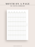 M123_G | Monthly Planner, MO1P, Grid