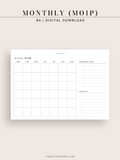 M125 | Horizontal Monthly Planner, MO1P