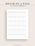 M123_L | Monthly Planner, MO1P, Lined