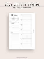 W108_G_WO1P_2024 | 2024 Weekly Planner, Grid