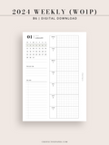 W108_G_WO1P_2024 | 2024 Weekly Planner, Grid