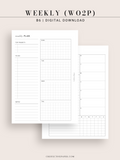 W128 | Weekly Planner, WO2P