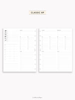 W116 | Weekly 24-hour Schedule Planner Template, WO4P