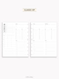 W116 | Weekly 24-hour Schedule Planner Template, WO4P