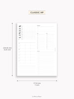 W116 | Weekly 24-hour Schedule Planner Template, WO4P