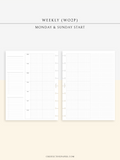 W108_G_WO2P | Weekly Planner, WO2P, Grid