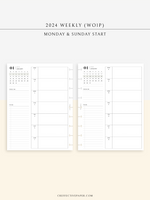 W108_GX_WO1P_2024 | 2024 Weekly Planner, Blank