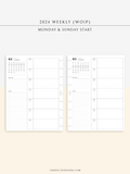 W108_GX_WO1P_2024 | 2024 Weekly Planner, Blank