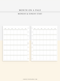 M123_B | Monthly Planner, MO1P, Blank