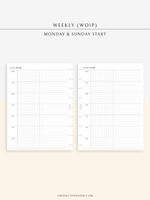 W126_WO1P | Weekly Planner, Week on a Page