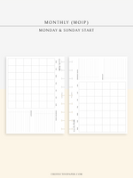 M125 | Horizontal Monthly Planner, MO1P