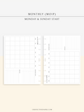 M125 | Horizontal Monthly Planner, MO1P