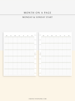 M123_G | Monthly Planner, MO1P, Grid