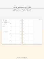 W108_GX_WO2P_2024 | 2024 Weekly Planner, Blank