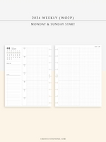 W108_G_WO2P_2024 | 2024 Weekly Planner, Grid