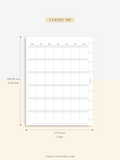 M123_B | Monthly Planner, MO1P, Blank