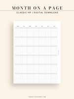 M123_G | Monthly Planner, MO1P, Grid