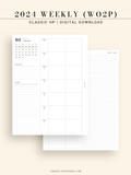 W108_GX_WO2P_2024 | 2024 Weekly Planner, Blank