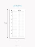 D131_2026 | 2026 Week on 4 Pages, Daily Schecule