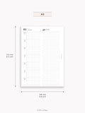 D131_2026 | 2026 Week on 4 Pages, Daily Schecule