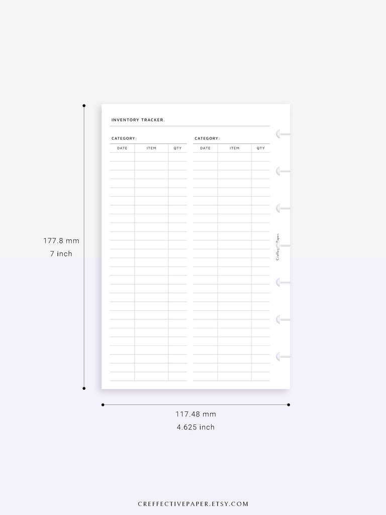N115-3 | Home Inventory Tracker – CreffectivePaper