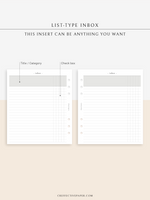 N116 | List-Type Inbox for Task, To-do, Project and Checklist