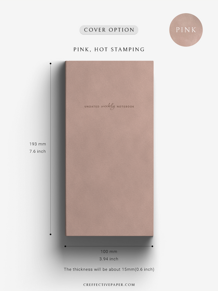 Pre-order | Undated Weekly Notebook, Weeks size – CreffectivePaper