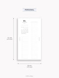 M118_2025 | 2025 Half-Page Calendar, Monthly Task list