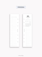 M118_2025 | 2025 Half-Page Calendar, Monthly Task list