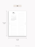 M118_2025 | 2025 Half-Page Calendar, Monthly Task list