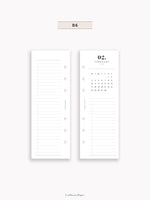 M118_2025 | 2025 Half-Page Calendar, Monthly Task list