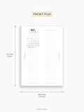 M118_2025 | 2025 Half-Page Calendar, Monthly Task list