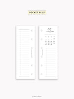 M118_2025 | 2025 Half-Page Calendar, Monthly Task list