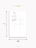 M118_2025 | 2025 Half-Page Calendar, Monthly Task list