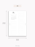 M118_2025 | 2025 Half-Page Calendar, Monthly Task list