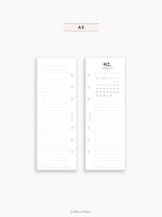 M118_2025 | 2025 Half-Page Calendar, Monthly Task list