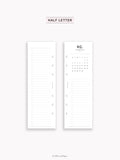 M118_2025 | 2025 Half-Page Calendar, Monthly Task list