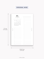 M118_2025 | 2025 Half-Page Calendar, Monthly Task list