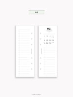 M118_2025 | 2025 Half-Page Calendar, Monthly Task list
