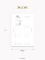 M118_2026 | 2026 Half-Page Calendar, Monthly Task list